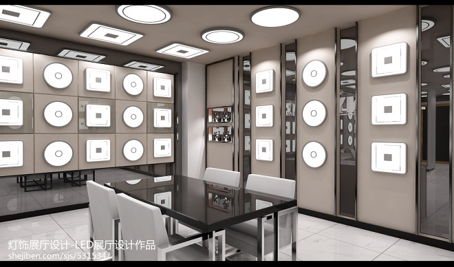 光影艺术空间 LED灯饰展厅装修设计效果图解析